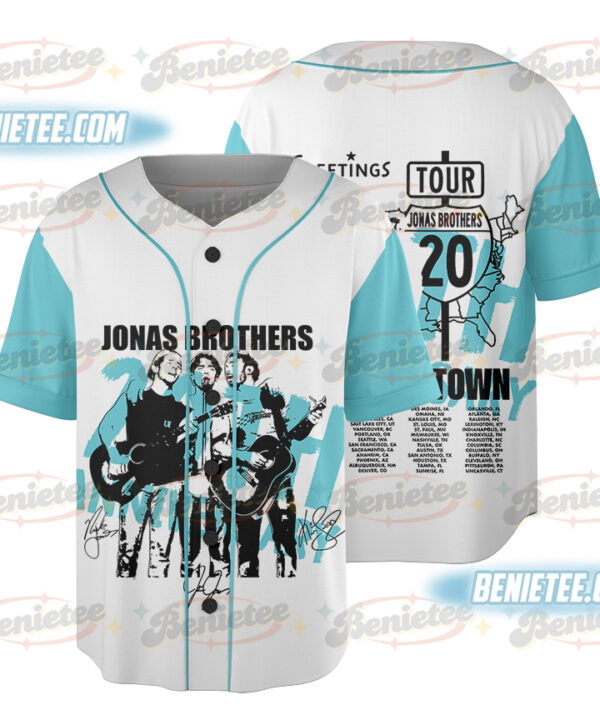 Jonas Brothers Baseball Jersey, Albums 20th Anniversary Of Jonas Shirt, Living The Dream Tour 2025 Shirt
