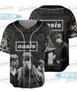 Oasis Tour 25 Vintage Baseball Jersey, Oasis Rock Band Streetwear Jersey