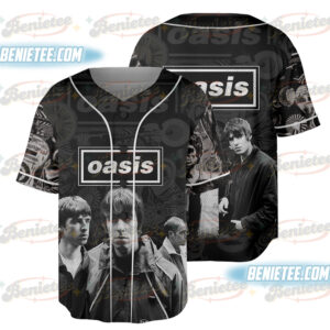 Oasis Tour 25 Vintage Baseball Jersey, Oasis Rock Band Streetwear Jersey