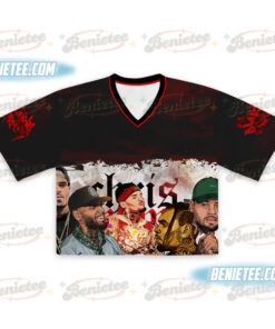 Alternative view of Vintage Chris Brown Bootleg Tour Croptop Football Jersey