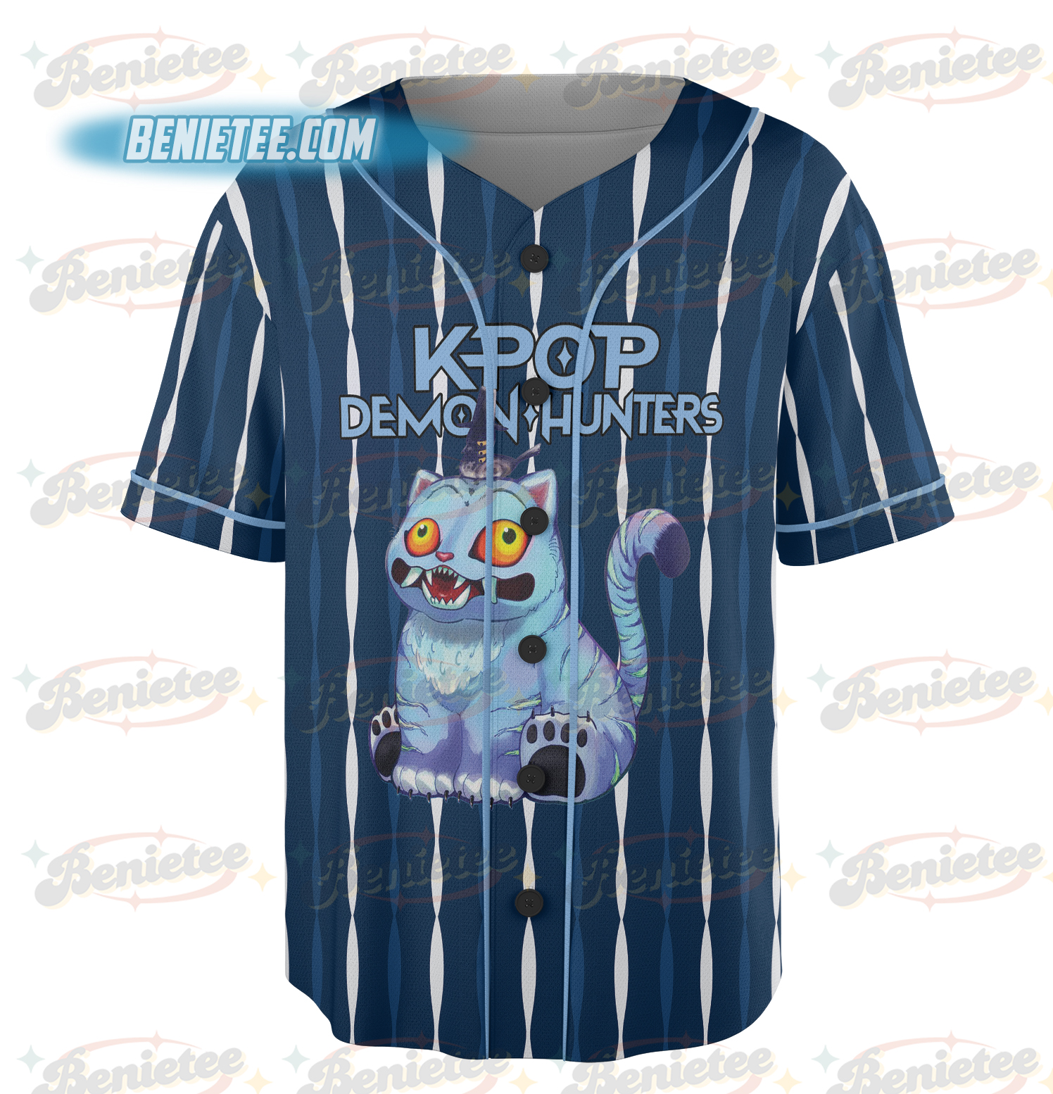 Kpop Hunter Tiger Baseball Jersey, Huntrix Jinu T Shirt, Saja Girls Tee For Fan, Kpop Movie Fan Gift - Image 2