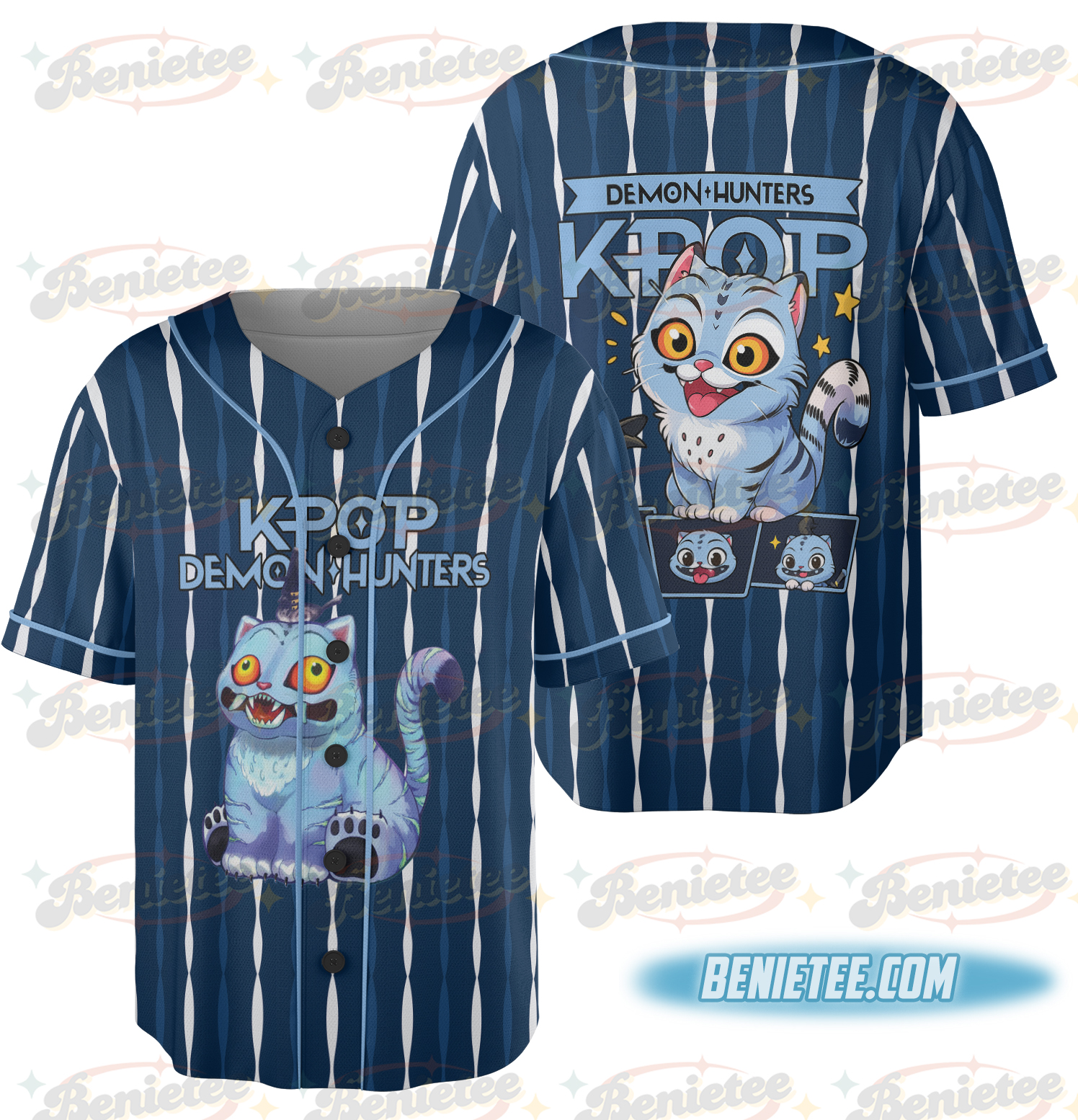 Kpop Hunter Tiger Baseball Jersey, Huntrix Jinu T Shirt, Saja Girls Tee For Fan, Kpop Movie Fan Gift - Image 3