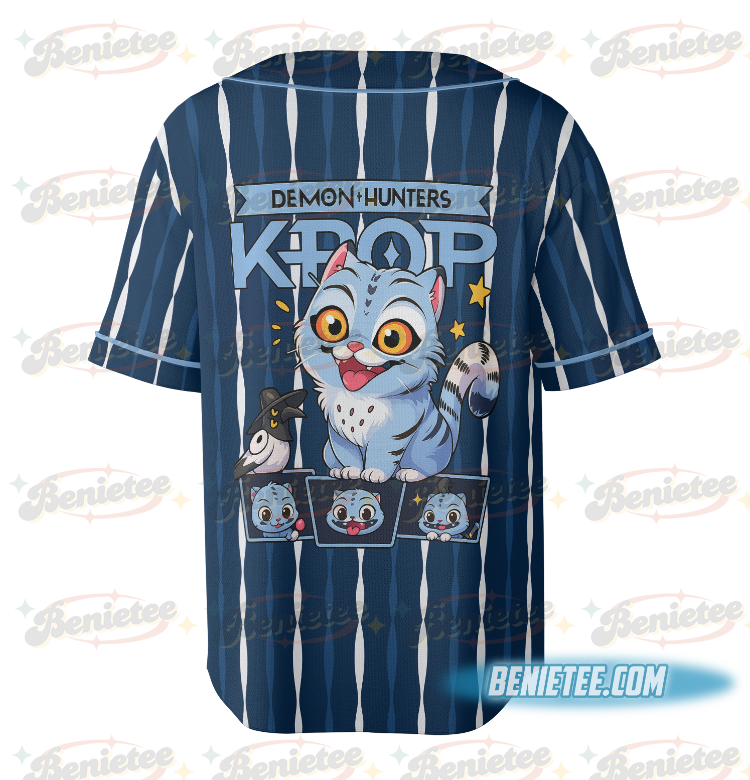 Kpop Hunter Tiger Baseball Jersey, Huntrix Jinu T Shirt, Saja Girls Tee For Fan, Kpop Movie Fan Gift - Image 4