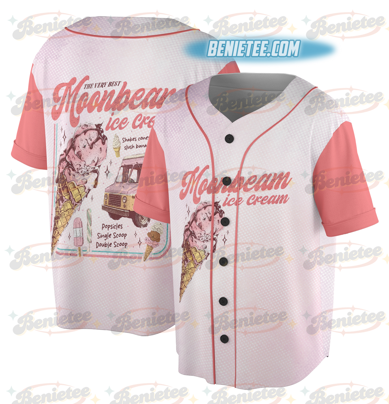 Moonbeam Ice Cream Baseball Jersey, America Concert Tour Jersey, Mr Electric 2025 Concert Jersey