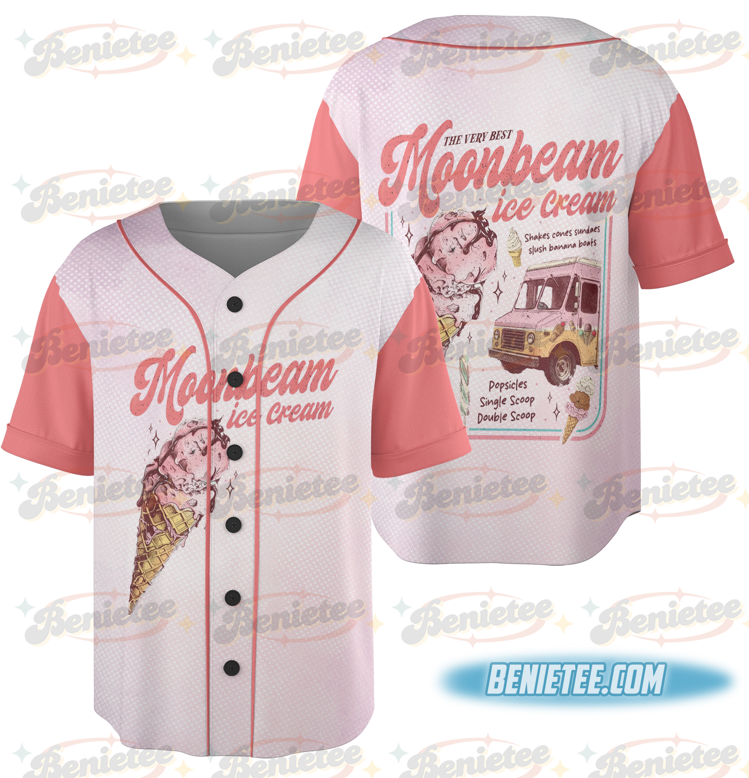 Moonbeam Ice Cream Baseball Jersey, America Concert Tour Jersey, Mr Electric 2025 Concert Jersey - Image 3