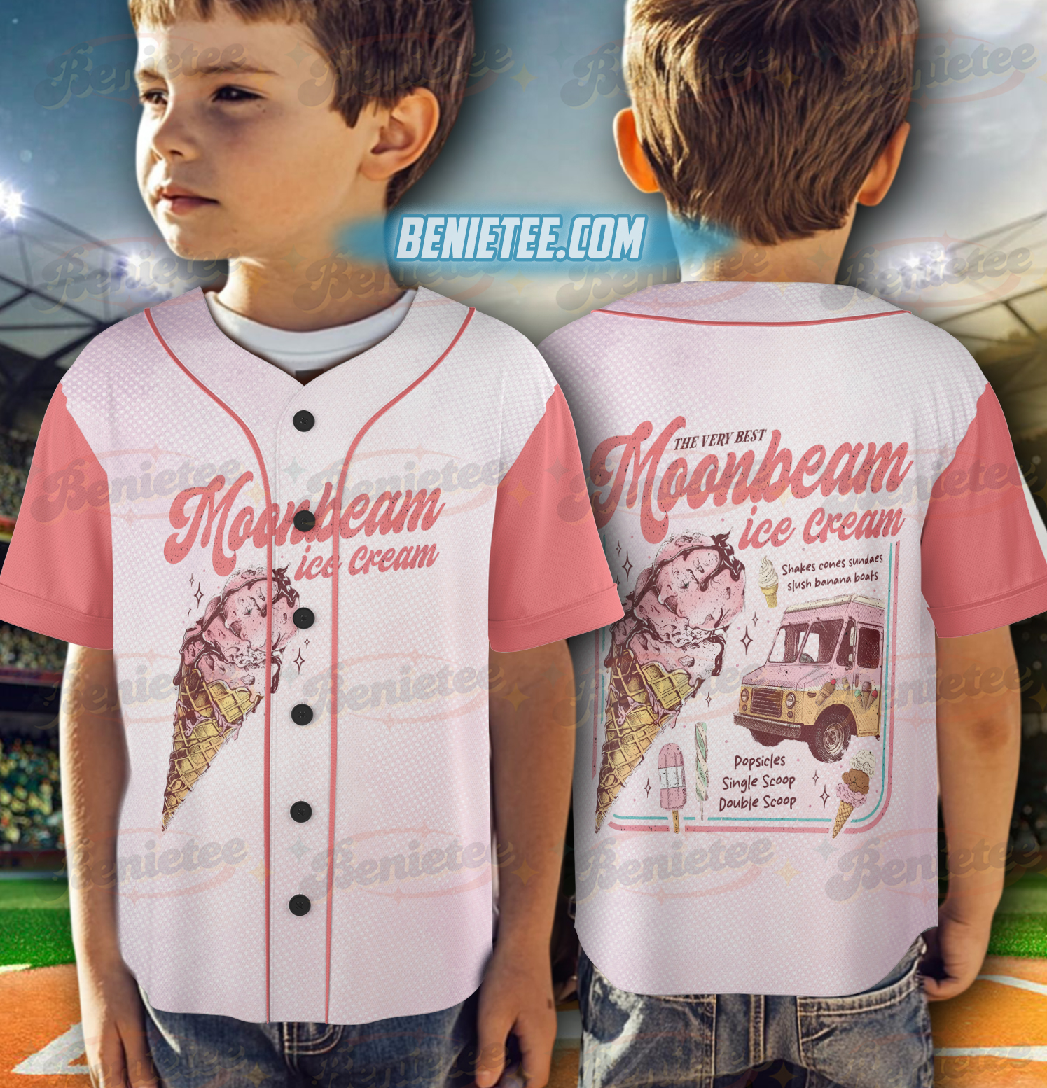 Moonbeam Ice Cream Baseball Jersey, America Concert Tour Jersey, Mr Electric 2025 Concert Jersey - Image 6