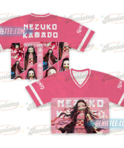 Nezuko Kamado Demon Slayer Croptop Football Jersey, Anime Jersey