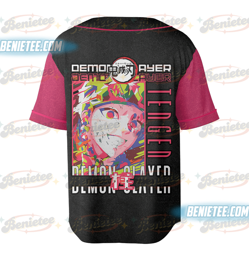 Tengen Uzui Anime Baseball Jersey, Anime jersey, Demon Slayer Baseball Jersey - Image 3