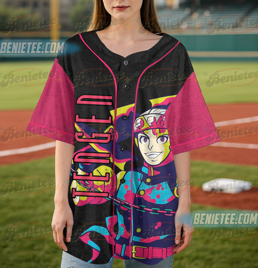 Tengen Uzui Anime Baseball Jersey, Anime jersey, Demon Slayer Baseball Jersey - Image 4