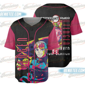 Tengen Uzui Anime Baseball Jersey, Anime jersey, Demon Slayer Baseball Jersey