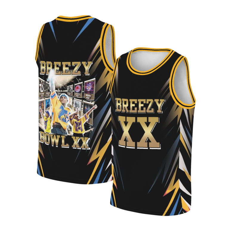 Chris Brown Tour Breezy Bowl XX Basketball Jersey
