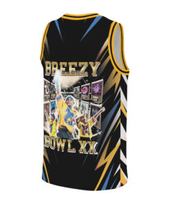 Alternative view of Chris Brown Tour Breezy Bowl XX Basketball Jersey