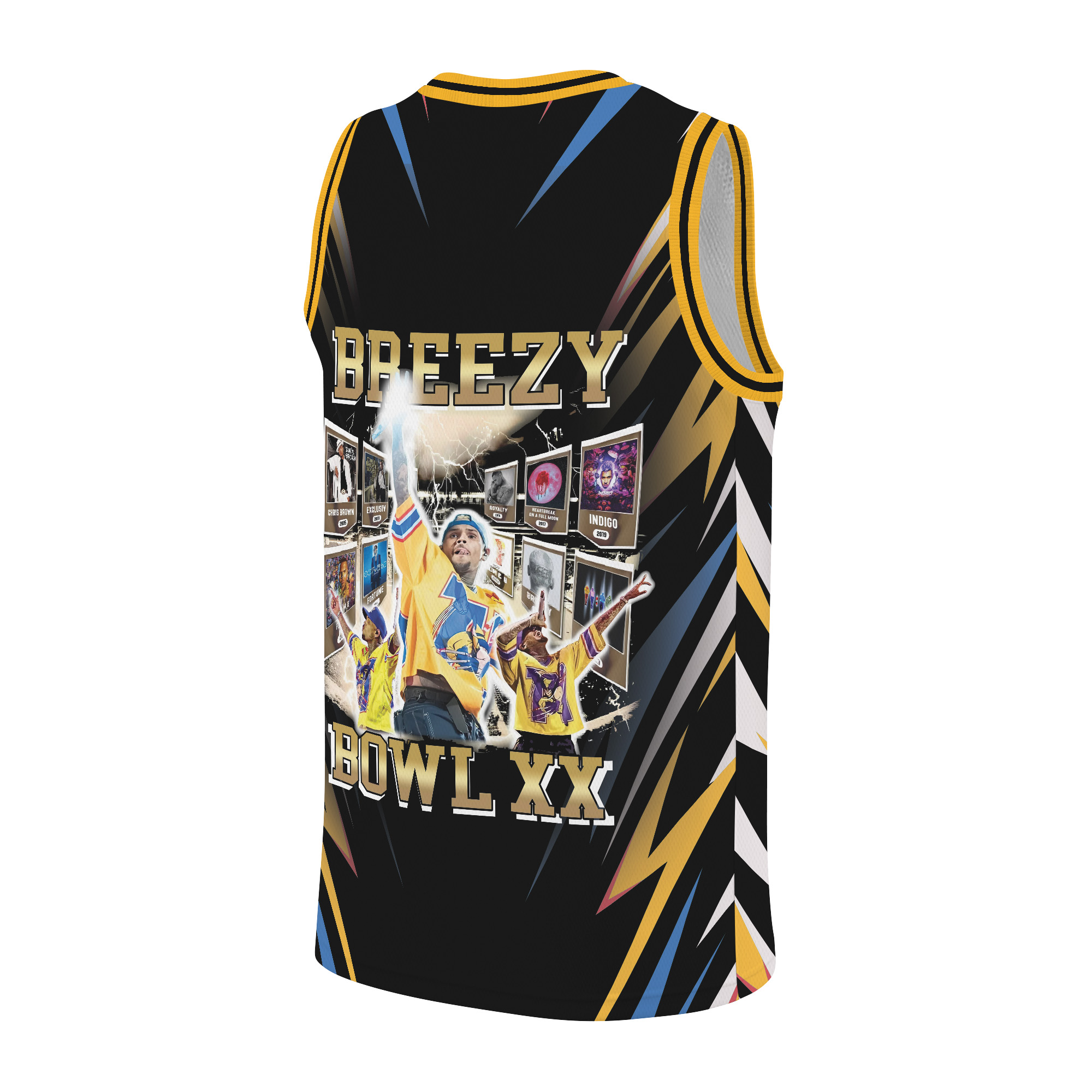 Chris Brown Tour Breezy Bowl XX Basketball Jersey - Image 2
