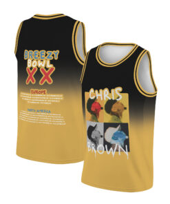 Chris Brown Vintage Middle Finger Vintage Basketball Jersey