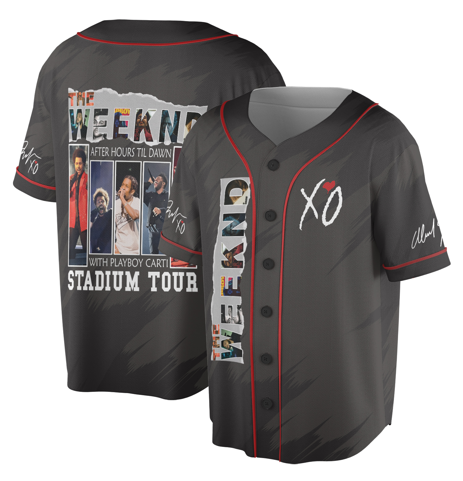The Weeknd All Album Baseball Jersey, After Hours Til Dawn Jersey, The Weeknd With Playboy Carti