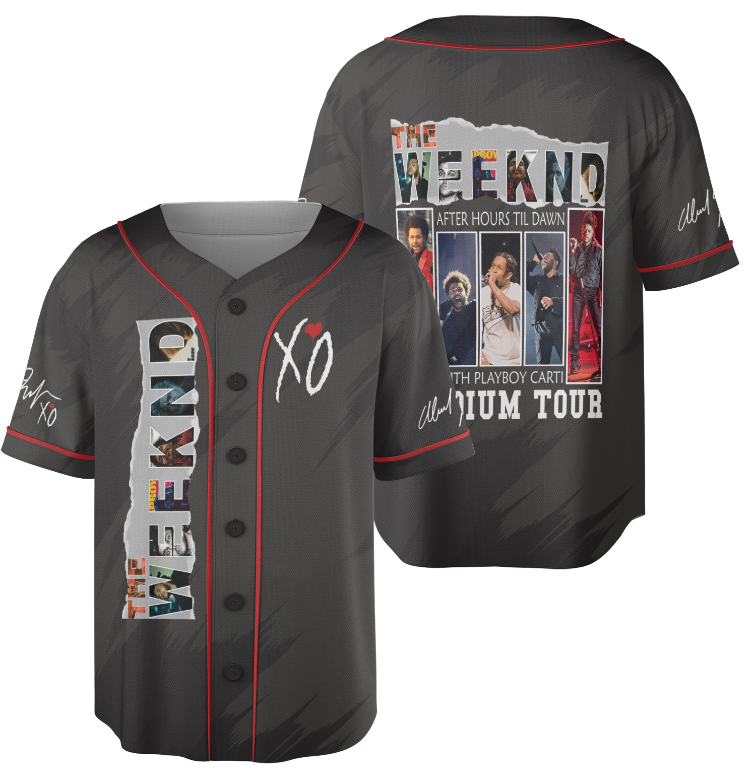 The Weeknd All Album Baseball Jersey, After Hours Til Dawn Jersey, The Weeknd With Playboy Carti - Image 3