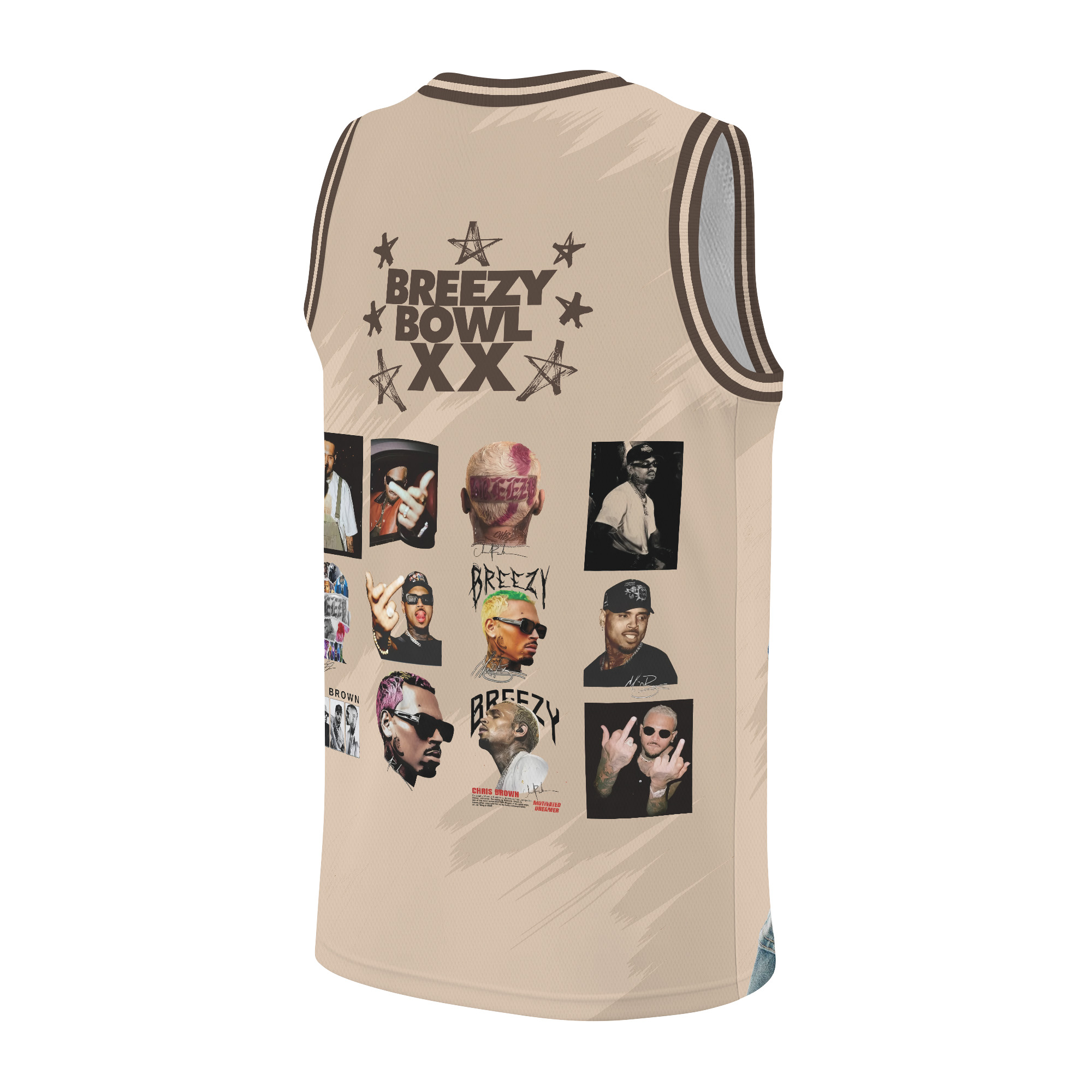 Chris Brown Breezy Bowl Tour 2025 Basketball Jersey - Image 2