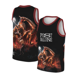 Vintage Post Malone Rap Music Tour Basketball Jersey