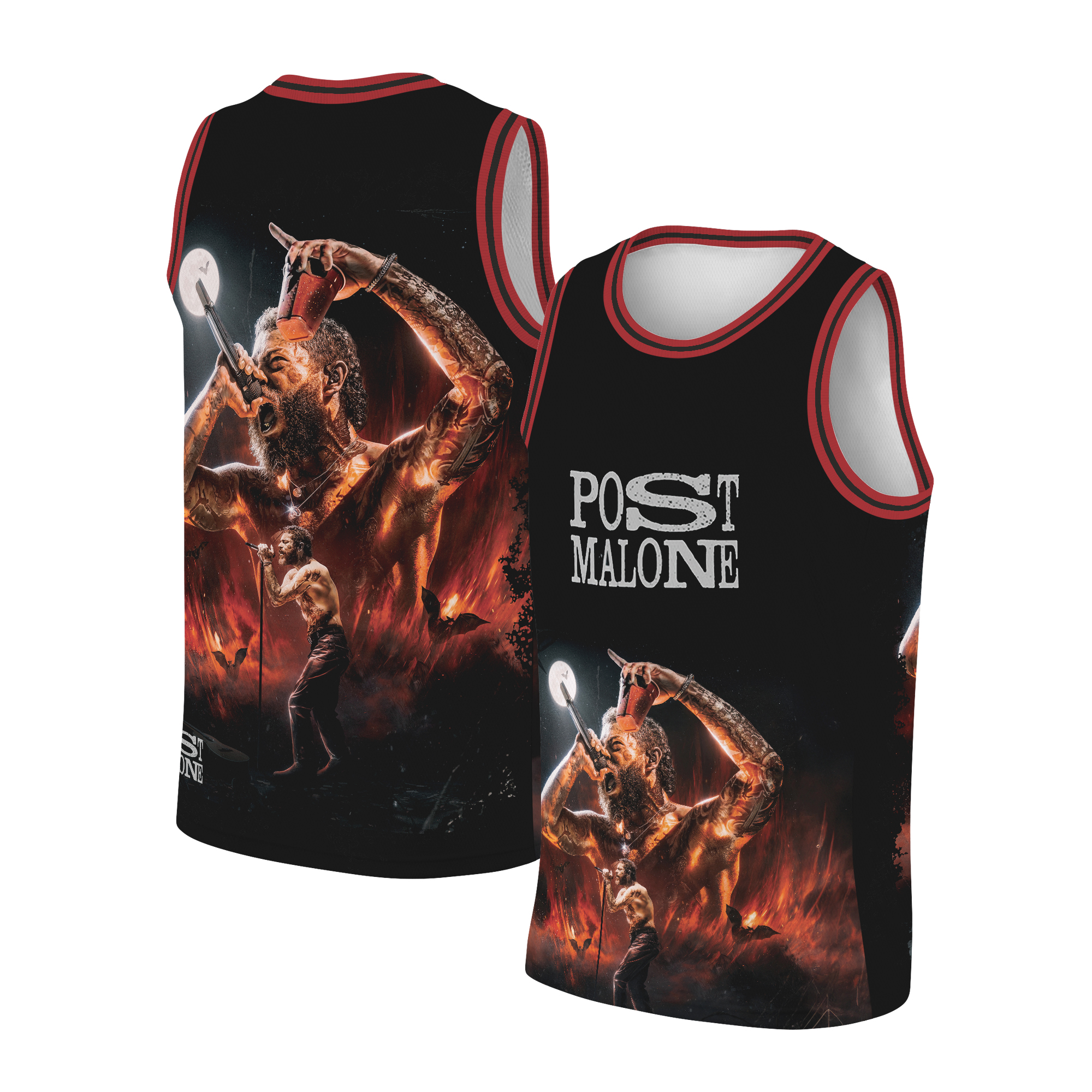 Vintage Post Malone Rap Music Tour Basketball Jersey