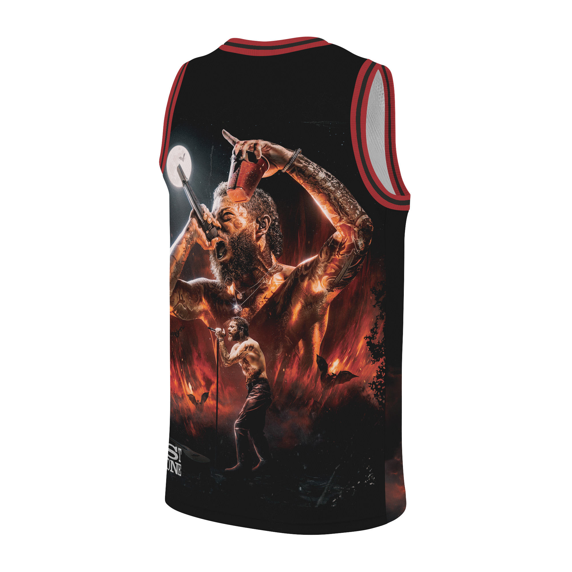 Vintage Post Malone Rap Music Tour Basketball Jersey - Image 2