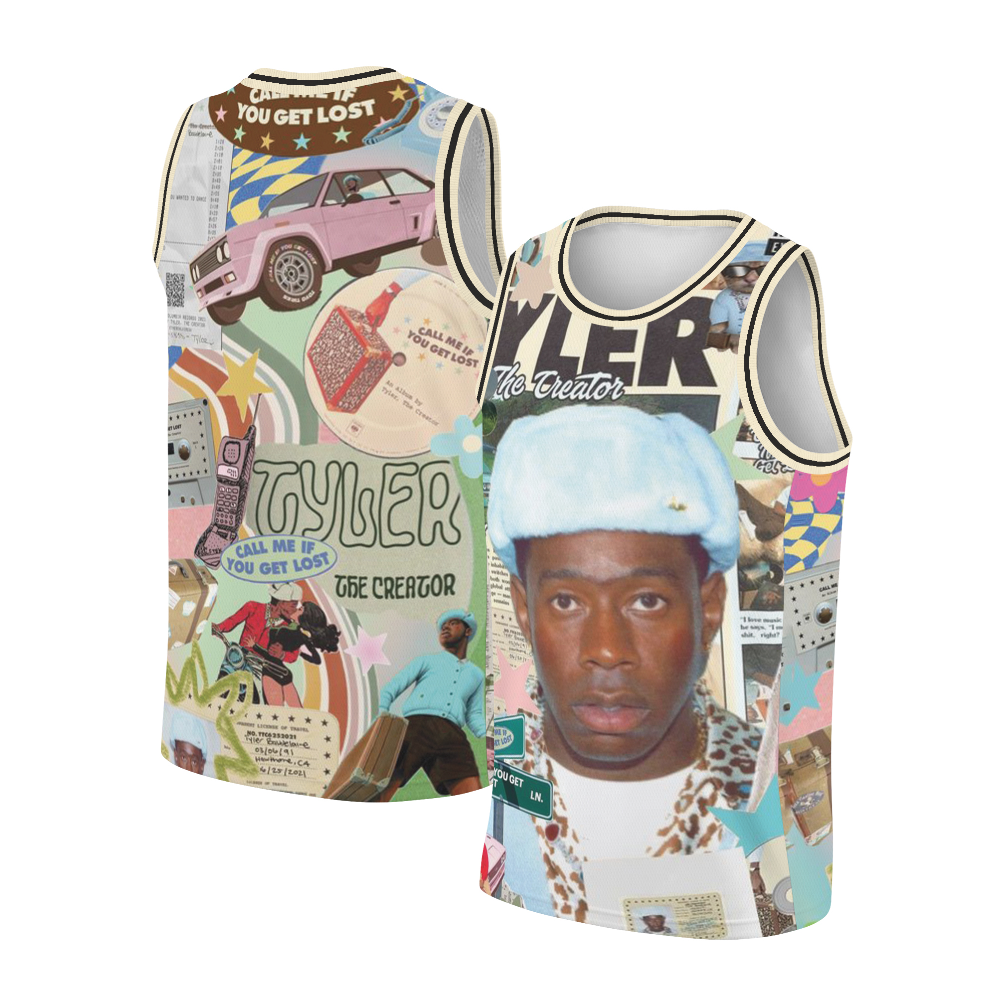 Chromakopia Basketball Jersey, Tyler The Creator Tour Merch Concert Tee