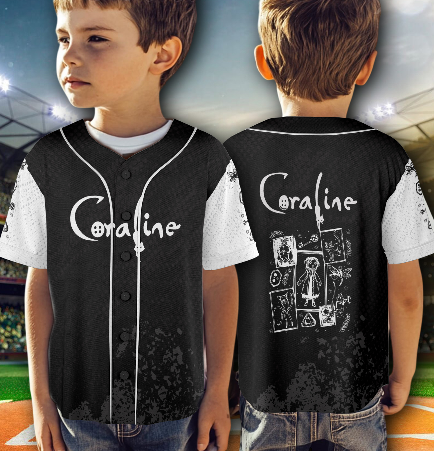 Coraline Doll Baseball Jersey - Image 5
