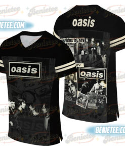 Oasis 2025 Tour Football Jersey, Vintage Britpop Rock Band Jersey