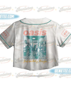 Alternative view of Retro LIVE 25 Oasis Style Baseball Jersey Croptop, Vintage Music Vibes Jersey