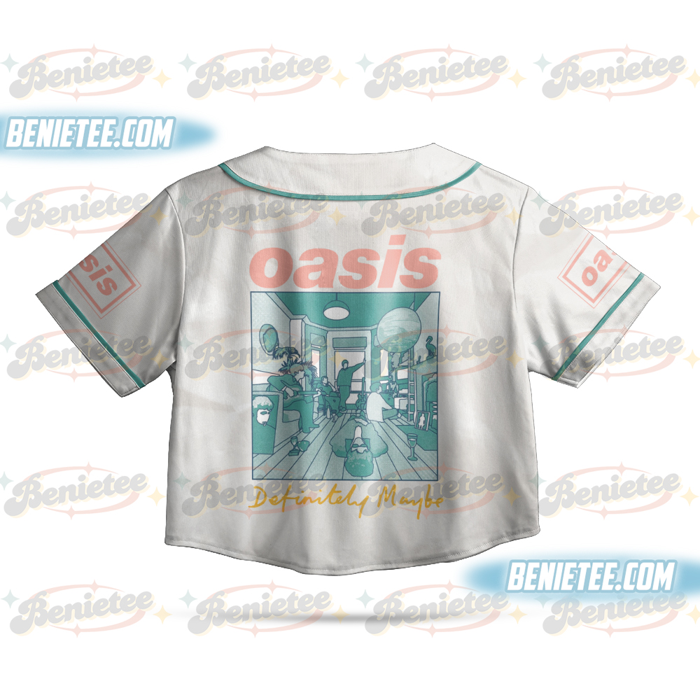 Retro LIVE 25 Oasis Style Baseball Jersey Croptop, Vintage Music Vibes Jersey - Image 2