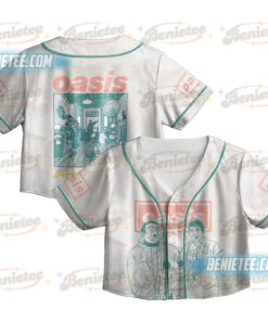 Retro LIVE 25 Oasis Style Baseball Jersey Croptop, Vintage Music Vibes Jersey