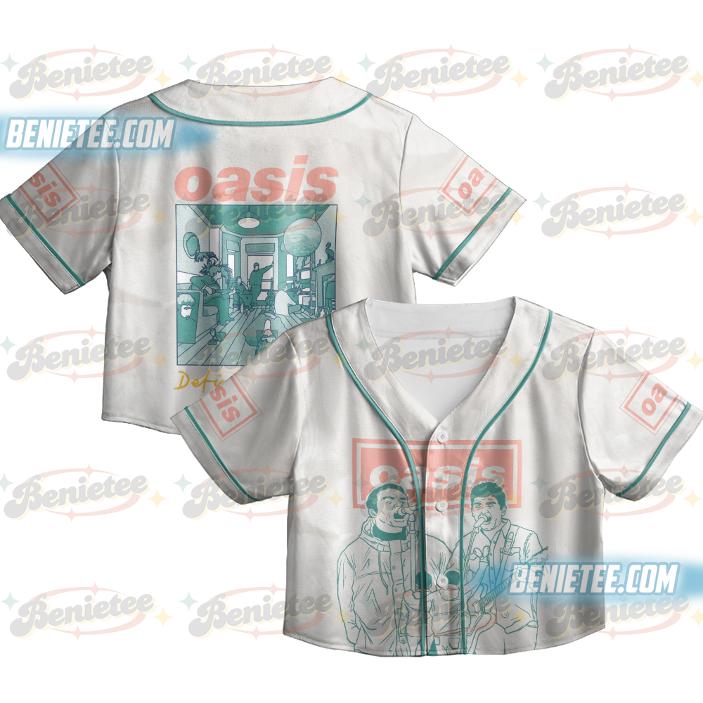 Retro LIVE 25 Oasis Style Baseball Jersey Croptop, Vintage Music Vibes Jersey