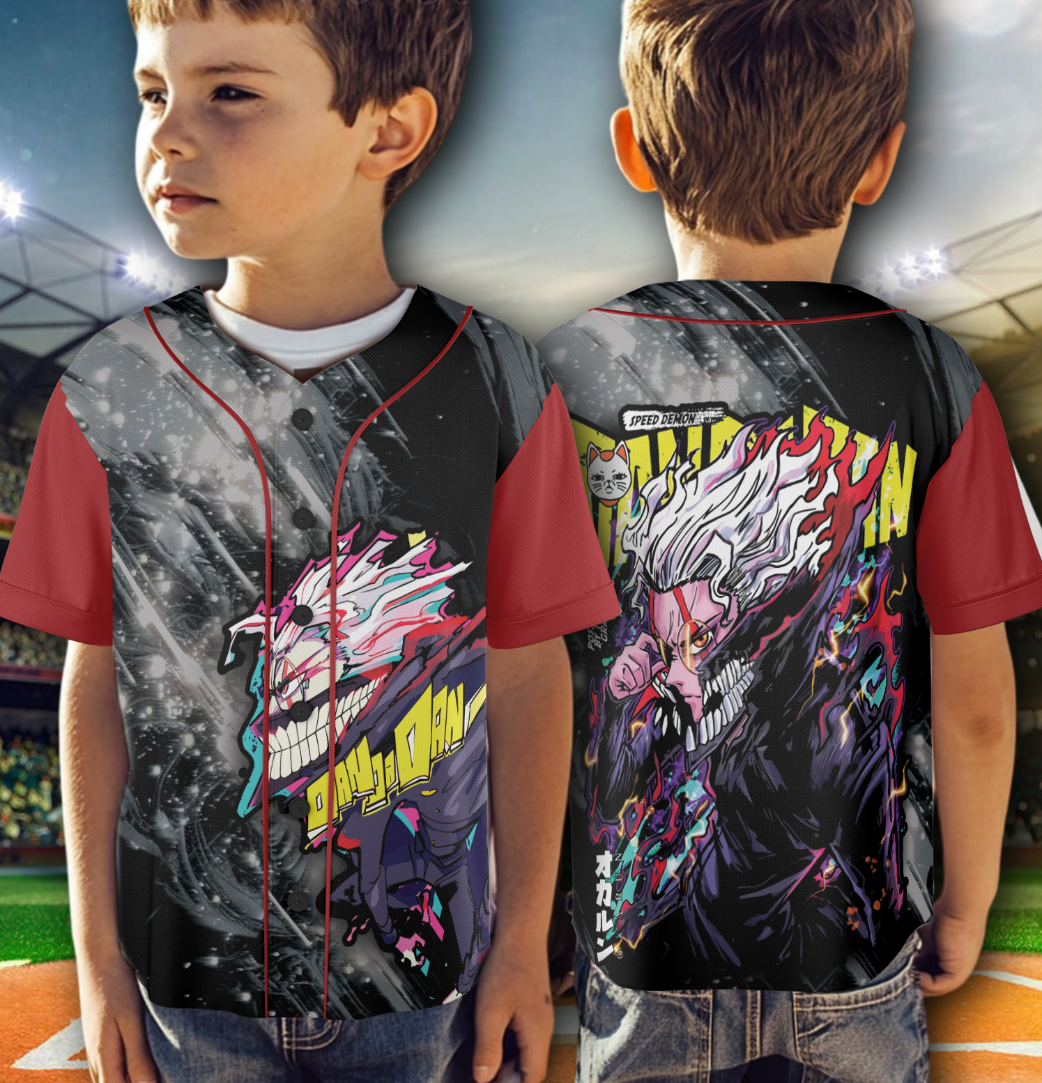 Dandadan Anime Baseball Jersey, Gift for Him, Aesthetic Anime, Anime Sweatshirt, Manga Anime Shirt, Anime Otaku Shirt - Image 6