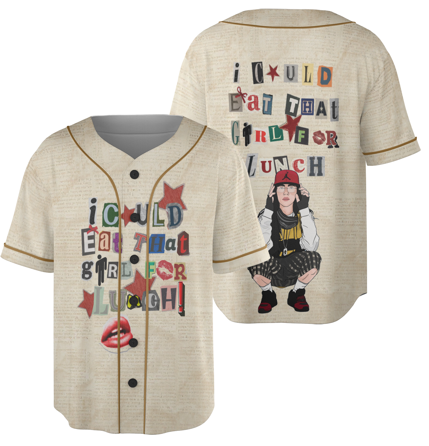 Billie Eilish Basebal Jersey, Hit me hard and soft tour - Image 3