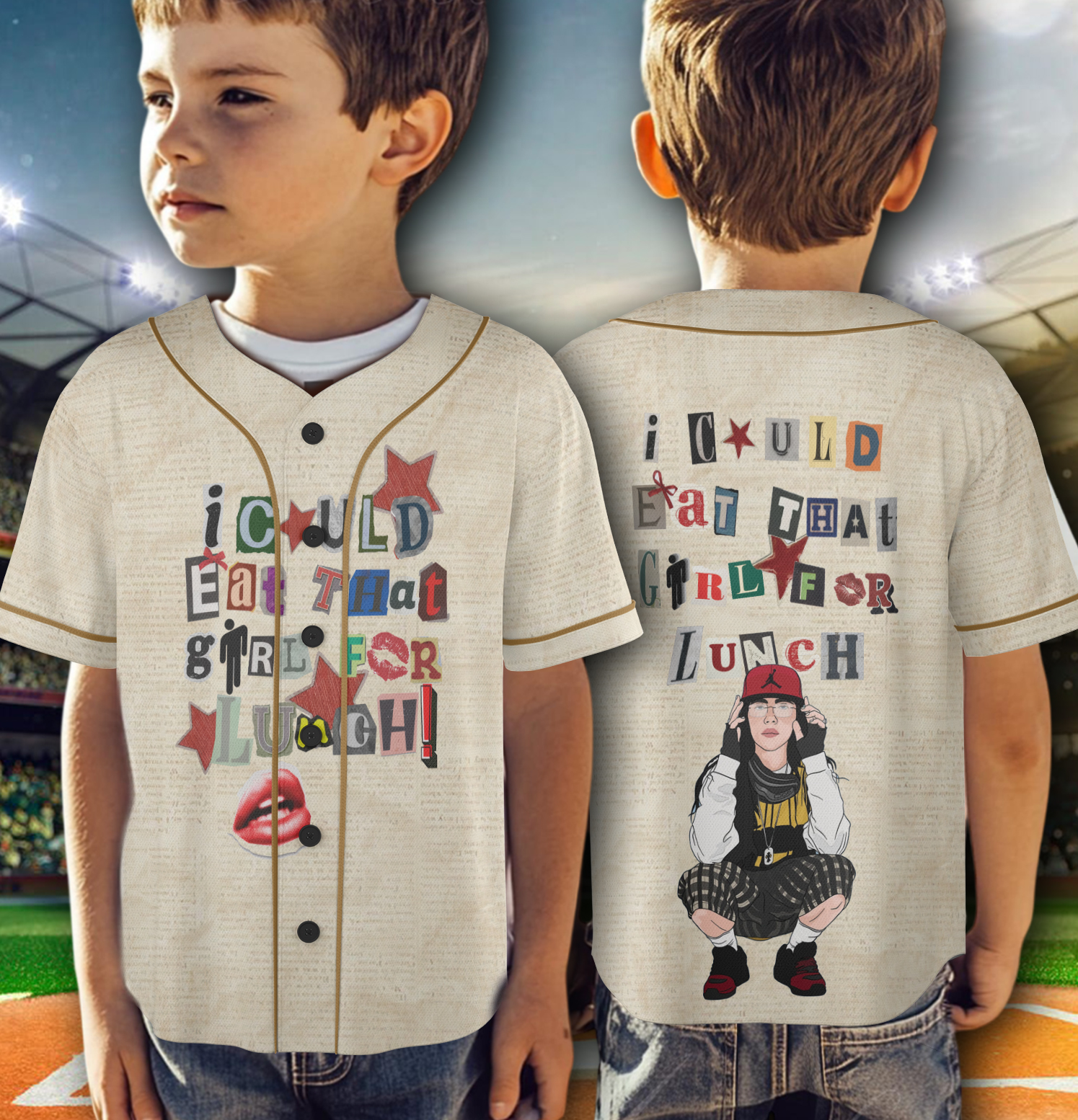 Billie Eilish Basebal Jersey, Hit me hard and soft tour - Image 6