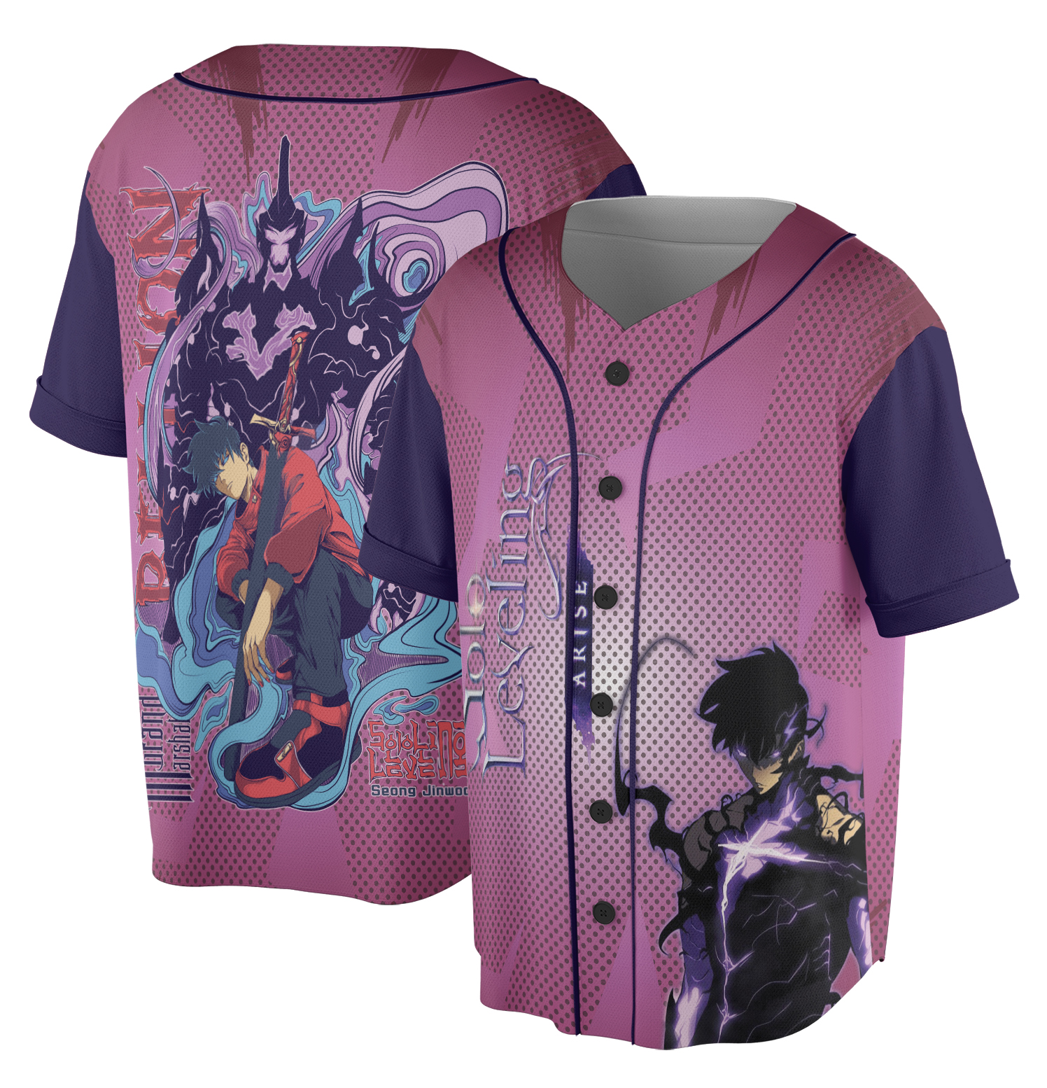 Solo Leveling Baseball Jersey, Seong Anime Jersey
