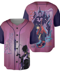 Alternative view of Solo Leveling Baseball Jersey, Seong Anime Jersey