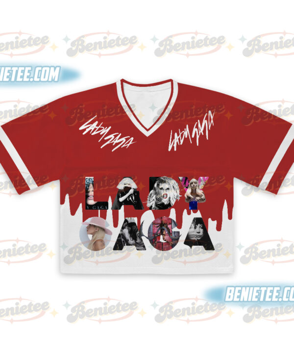 Alternative view of Legend Lady Gaga Classic Aesthetic Football Jersey Croptop