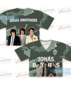 Jonas Brothers Retro Croptop FootBall Jersey, Band Reunion shirt, 90s boyband merch,Retro concert tour