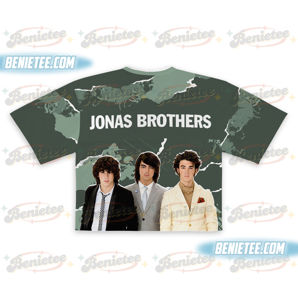 Jonas Brothers Retro Croptop FootBall Jersey, Band Reunion shirt, 90s boyband merch,Retro concert tour - Image 3