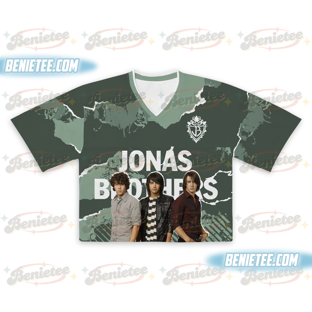 Jonas Brothers Retro Croptop FootBall Jersey, Band Reunion shirt, 90s boyband merch,Retro concert tour - Image 2