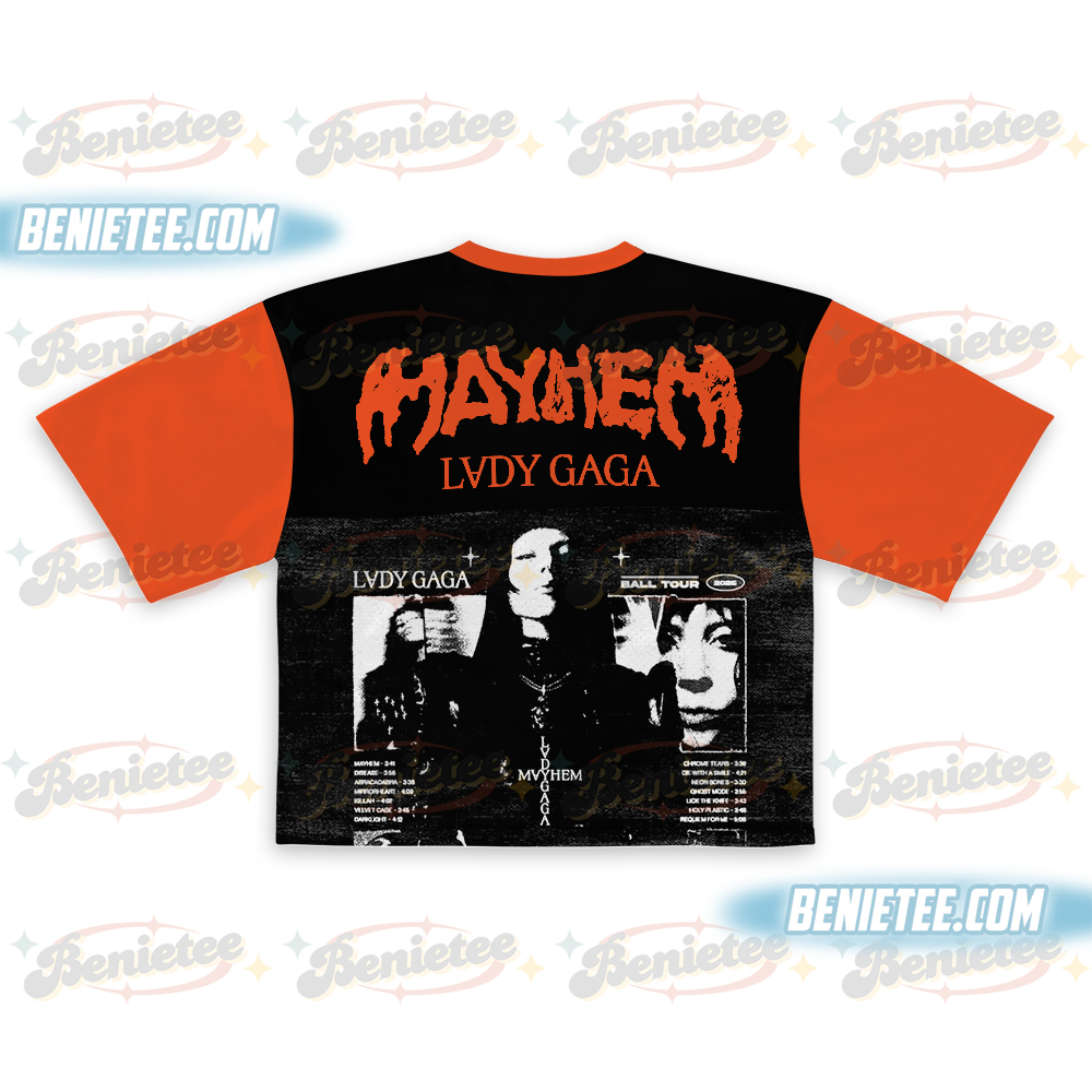Mayhem Tour Crop Top Football Jersey, Lady Gaga Jersey - Image 3