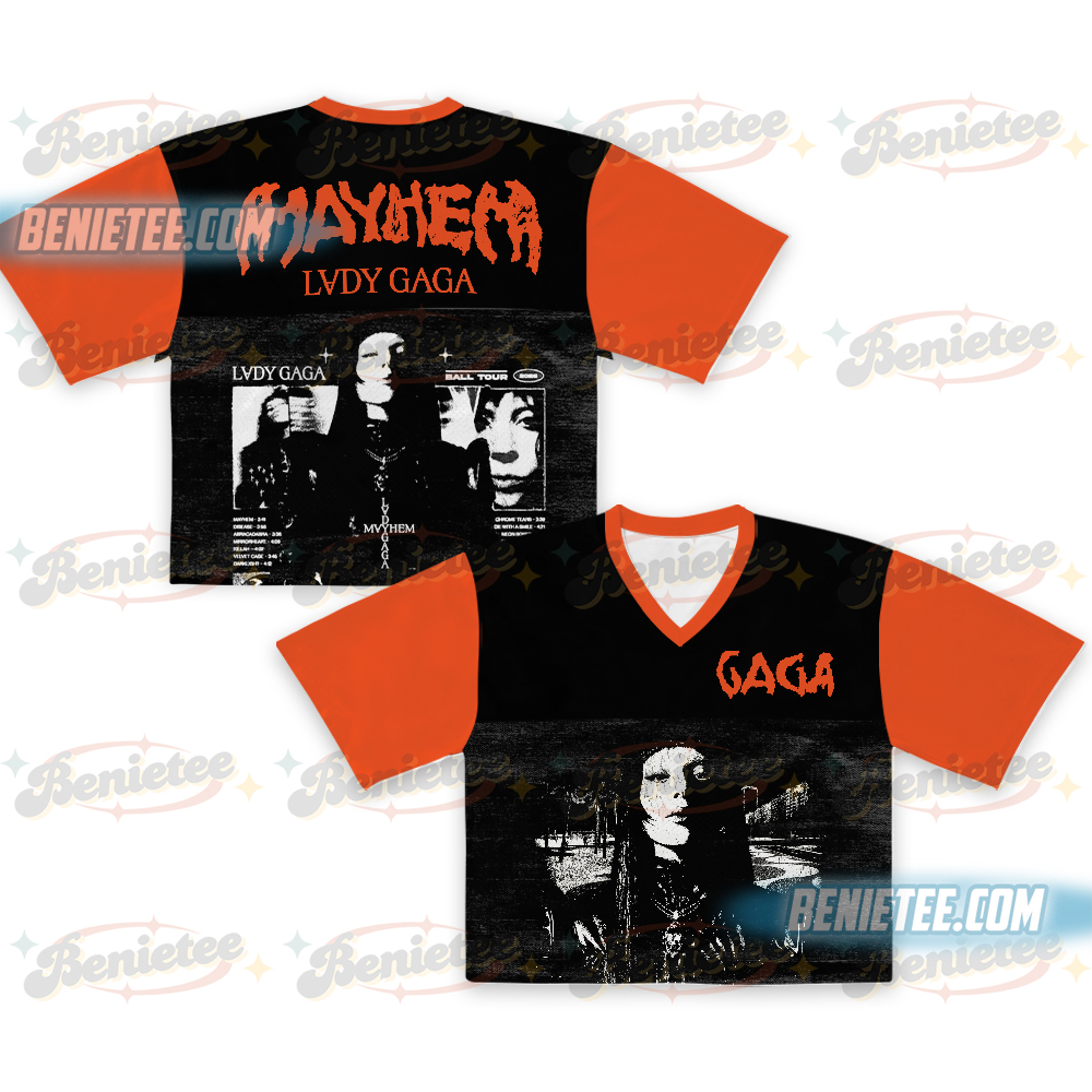 Mayhem Tour Crop Top Football Jersey, Lady Gaga Jersey