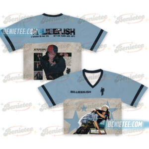 Billie Hit Me Hard and Soft 2025 Tour Crop Top Football Jersey