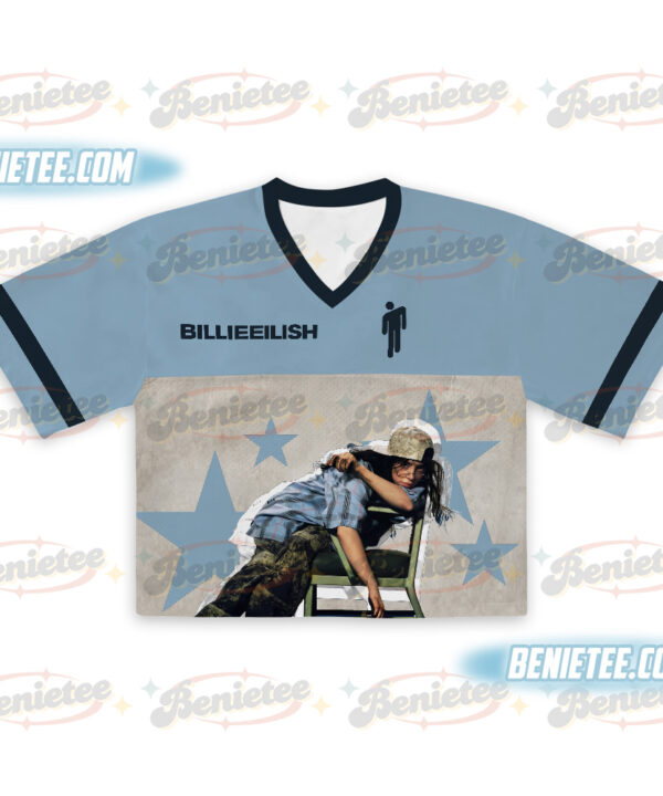 Alternative view of Billie Hit Me Hard and Soft 2025 Tour Crop Top Football Jersey