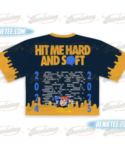 Alternative view of Billie Eilish Hit Me Hard and Soft Tour Crop top Football Jersey Full Mesh, Billie Eilish Shirt