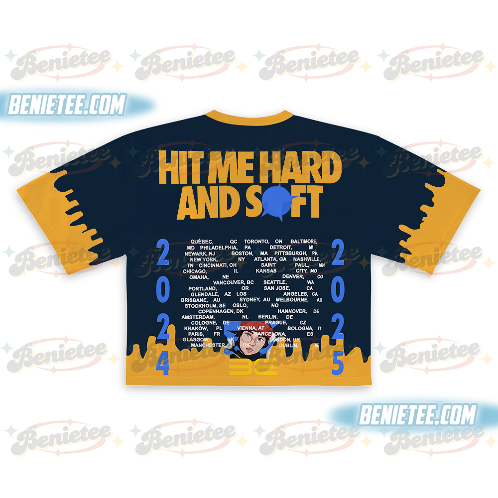 Billie Eilish Hit Me Hard and Soft Tour Crop top Football Jersey Full Mesh, Billie Eilish Shirt - Image 2