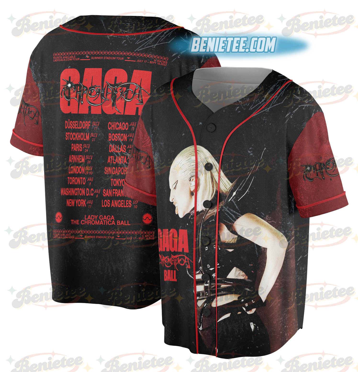 Lady Gaga Baseball Jersey, Mayhem Album Tour Streetwear Style
