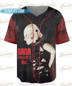 Alternative view of Lady Gaga Baseball Jersey, Mayhem Album Tour Streetwear Style