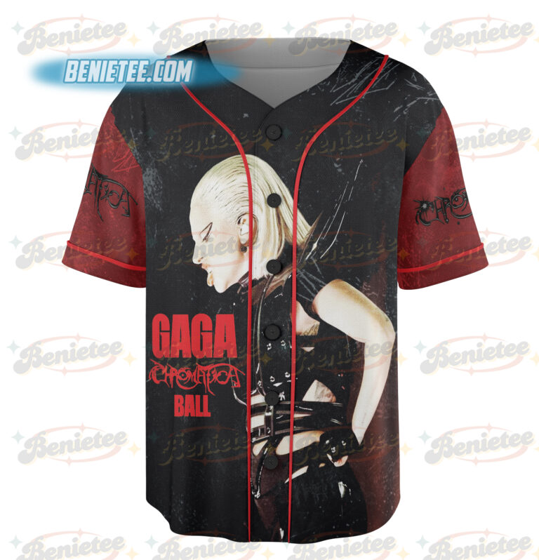 Alternative view of Lady Gaga Baseball Jersey, Mayhem Album Tour Streetwear Style