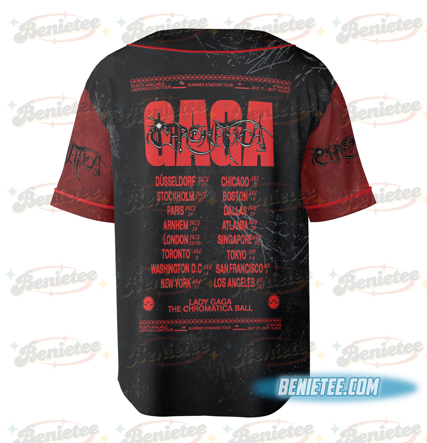Lady Gaga Baseball Jersey, Mayhem Album Tour Streetwear Style - Image 4